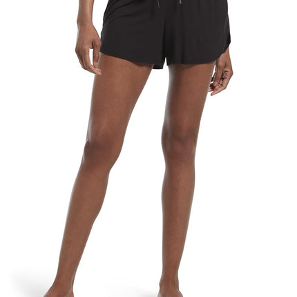 HUE Women's SleepWell con TempTech Pijama bóxer corto de dormir, negro, mediano