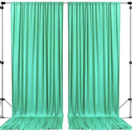AK TRADING CO. 10 feet x 10 feet Tiffany IFR Polyester Backdrop Drapes Curtains Panels with Rod Pockets - Wedding Ceremony Party Home Window Decorations