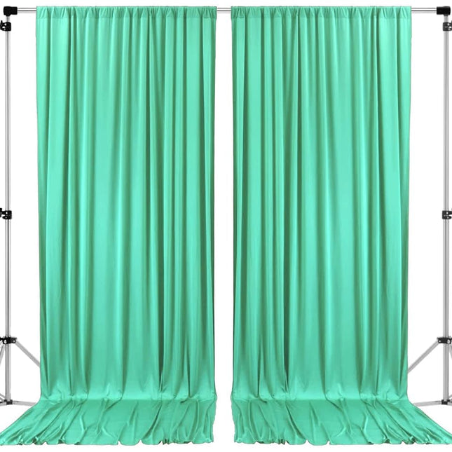 AK TRADING CO. 10 feet x 10 feet Tiffany IFR Polyester Backdrop Drapes Curtains Panels with Rod Pockets - Wedding Ceremony Party Home Window Decorations