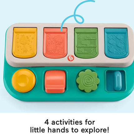 Fisher-Price Baby Early Learning Toy with Fine Motor Activities for Cause-and-Effect Play, Busy Buddies Pop-Up