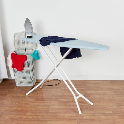 Funda y Almohadilla para Tabla de Planchar (Azul Sólido Claro), 100% Algodón con Acolchado de Poliéster Premium de Seymour Home Products; Se Adapta a Tabla de Tamaño Completo | Resistente a Manchas y Quemaduras; Borde Elástico