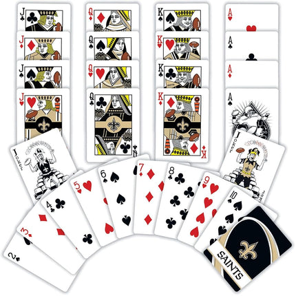 Masterpieces Family Games - NFL New Orleans Saints Playing Cards - Officially Licensed Playing Card Deck For Adults, Kids, And Family