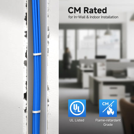 [UL Listed] Cable Matters in-Wall Rated (CM) Cat 6 / Cat6 Bulk Cable (Cat6 Ethernet Cable 1000 Feet) in Blue