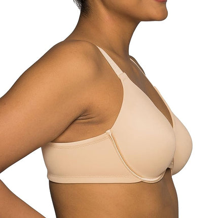 Vanity Fair Women's Full Figure Beauty Back Smoothing Bra, 4 Way Stretch Fabric, Lightly Lined Cups Up to H, Opaque, Damask Neutral, 44B