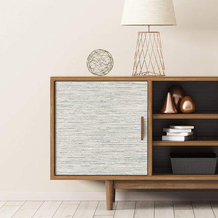 RoomMates Grasscloth Peel and Stick Wallpaper, Grey, 20.5" x 16.5 Feet - RMK11078WP