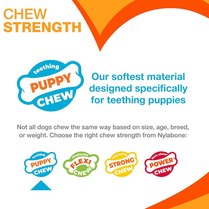 Nylabone Gentle Puppy Dog Teething Dental Dino Chew Toy, Chicken Flavour, Small, for Puppies Up to 11 kg