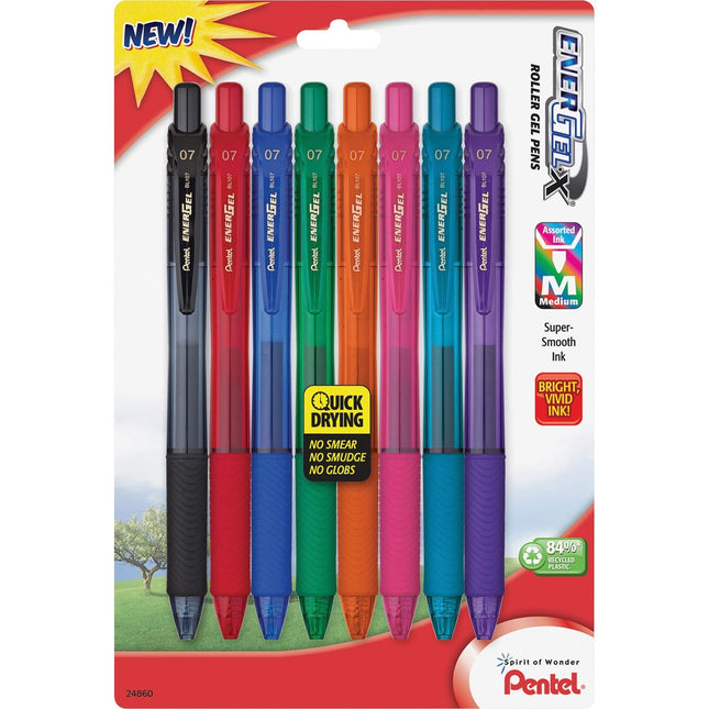Pentel EnerGel-X Colors Retractable Liquid Gel Pen