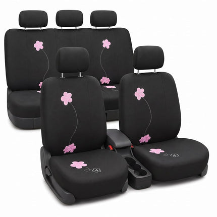 FH GROUP Car Seat Covers, Full Set, Black