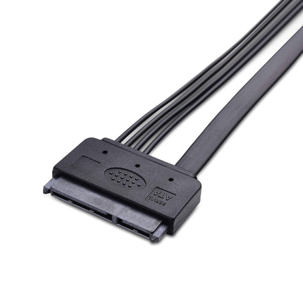 Cable Matters (paquete de 2) Cable de extensión de alimentación y datos SATA de 22 pines (7+15) - 50 cm