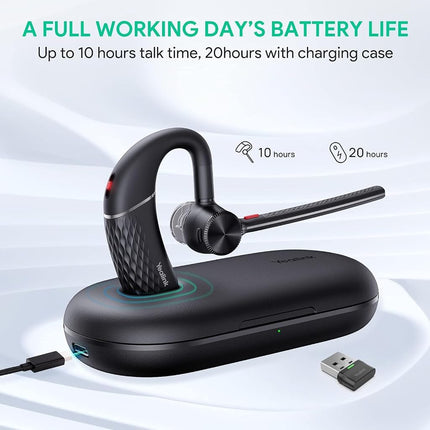Yealink BH71-PRO écouteur/casque Sans fil Ecouteurs Bureau/Centre d'appels Bluetooth Noir