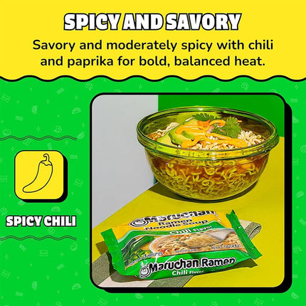 Maruchan Ramen Hot Chili Flavor, 3 Oz, 24 Ct