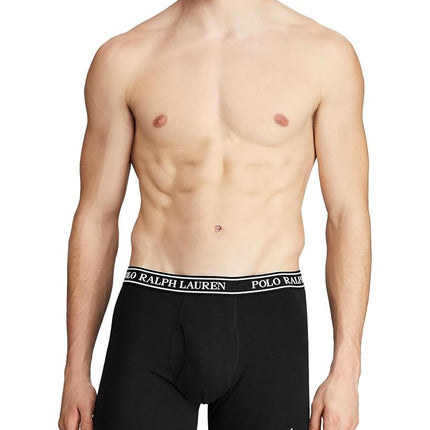 POLO RALPH LAUREN Men's Stretch Classic Fit Boxer Briefs, Trunks & Long Leg Boxer Briefs Available, 3 Pack, Andover/Charcoal/Polo Black, XL