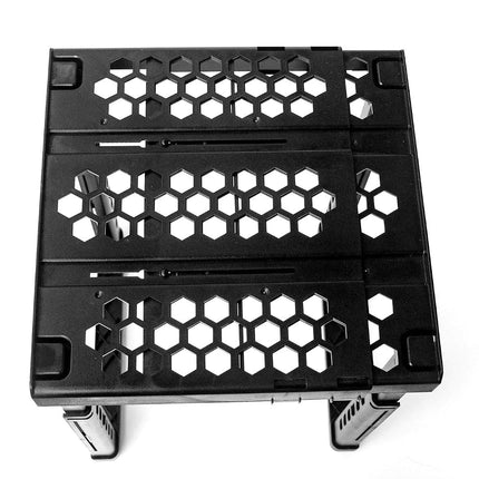 Locker Organizer Shelf， Adjustable Width and Height, Ideal Locker for School, Office, and Gym Lockers (Black)