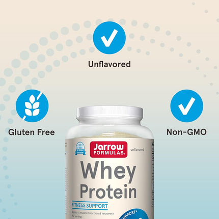 Jarrow Formulas Whey Protein, Supports Muscle Development, Unflavored, 32 oz.