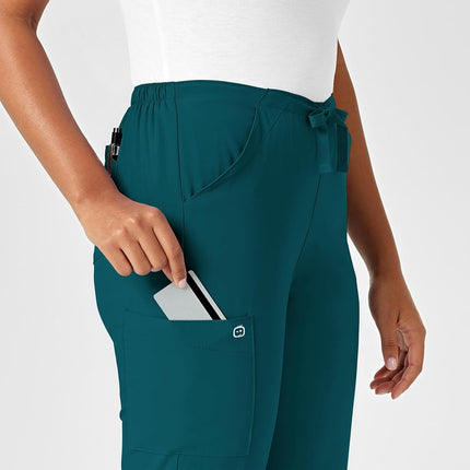 WonderWink 5255ACARISM W123 Women's Drawstring Pant, Caribbean Blue, Standard-S Size