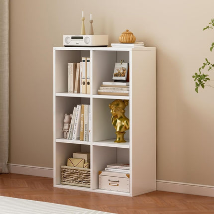 OSCHF 6-Cube Storage Shelf Bookcase, Warm White
