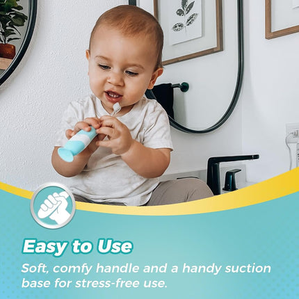 Papablic Toddler Sonic Electric Toothbrush Kids for Ages 1-3 Years, Baby Electric Toothbrush with Cute Dino Cover and Smart LED Timer, 2 Brush Heads (Debby)