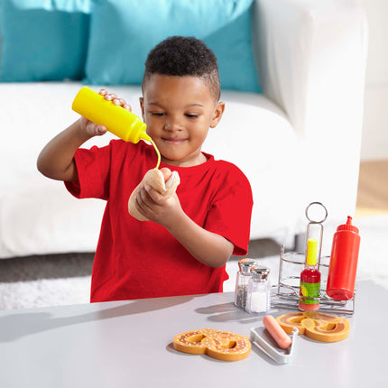 Melissa & Doug Juego de cocina de juguete con accesorios de condimentos, comida de juguete, producto original 9358