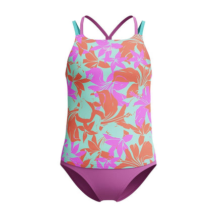 Speedo Girls Swimsuit Two Piece Tankini Thin Strap