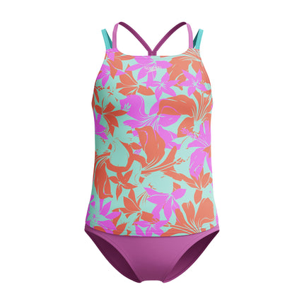 Speedo Girls Swimsuit Two Piece Tankini Thin Strap