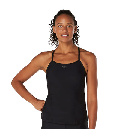 Speedo Women's Swim Top Quantum Sheen Scoop Neck T