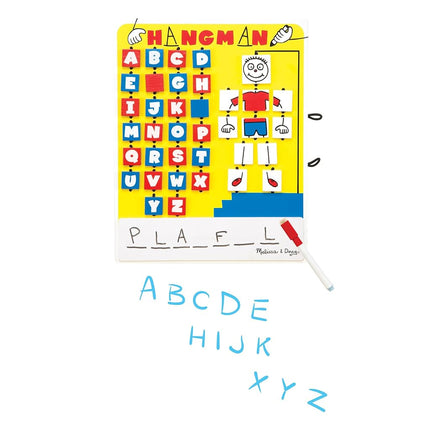 Melissa & Doug Flip-to-Win Hangman Travel Game (Wooden Word Game)