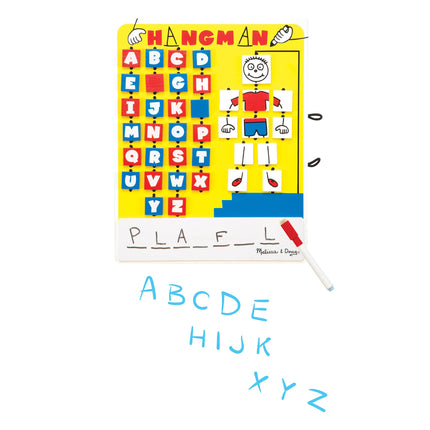 Melissa & Doug Flip-to-Win Hangman Travel Game (Wooden Word Game)