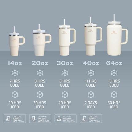Vaso Stanley Quencher H2.0 con asa y pajita de 40 oz | Tapa Flowstate de 3 posiciones | Compatible con portavasos para viajes | Vaso térmico de acero inoxidable | Sin BPA | Vara de oro