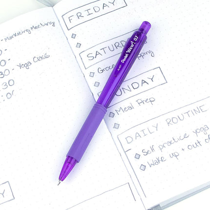 Pentel 0.7mm Wow Mechanical Pencil with Violet Barrel, Box of 12 (AL407V)
