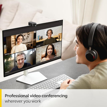 Jabra PanaCast 20 4K Video Conferencing Camera - Flexible Plug and Play Personal Video Solution Webcam with AI-Powered Ultra-HD, Intelligent Zoom and Lighting Optimization