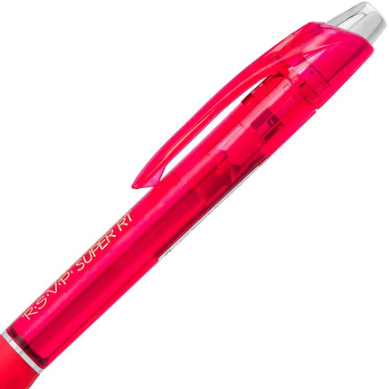 Bolígrafo Pentel RSVP Super RT, (1,0 mm) trazo medio, tinta roja, caja de 12 unidades, (BX480-B)