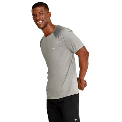 Speedo Men's Uv Swim Shirt Short Sleeve Regular Fit Solid