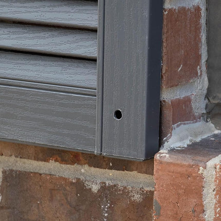 12 in. W x 52 in. H Builders Edge, TailorMade Two Equal Panels, Raised Panel Shutters, Includes Matching Installation Spikes (Per Pair), 471 - Treated Cedar