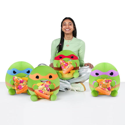 Snackles 35 cm Plush Teenage Mutant Ninja Turtles Edition by ZURU, Cuddly Squishy Comfort Plush with Teenage Mutant Ninja Turtles theme and Pizza Snack Accessory (Donatello)