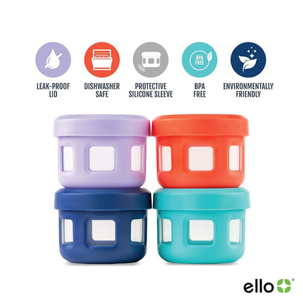 Ello 620-4951-955-4 Recipiente para almacenamiento de alimentos, 5 oz, Fruit Cobbler