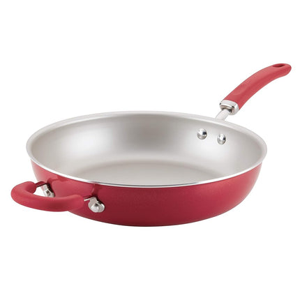 Rachael Ray 12000 Create Delicious Frying pan, Aluminium, Red Shimmering