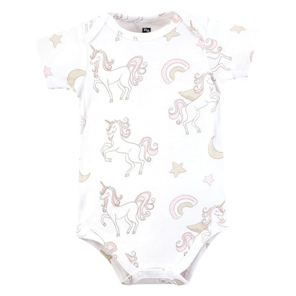 Bodysuits de algodón unisex Hudson Baby, Unicorn Dreams Pink, Prematuro