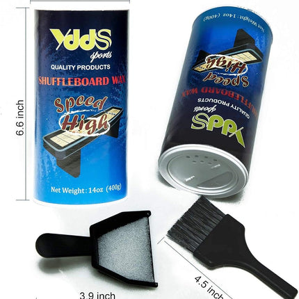 YDDS Shuffleboard Sand - Shuffleboard Wax with Mini Dustpan and Mini Brush, 2 Cans(2×14 oz)