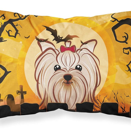 Caroline's Treasures BB1762PILLOWCASE Halloween Yorkie Yorkishire Terrier Fabric Standard Pillowcase, Standard, Multicolor