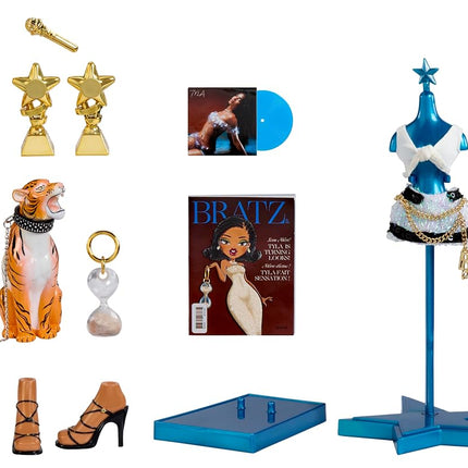 Bratz x Tyla Fashion Doll, Special Collector Edition with 2 Fashion Looks, Accessories, and Pet Tiger