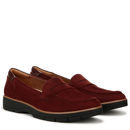 Dr. Scholl's Shoes Women's Nice Day Loafer, Cali Wine Microfiber, 8 UK