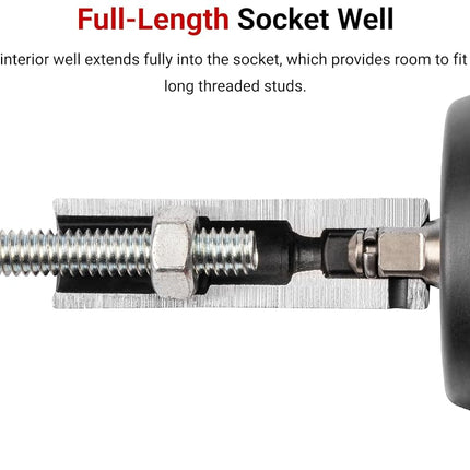TEKTON 1/2 Inch Drive x 36 mm Deep 6-Point Impact Socket | SID23136