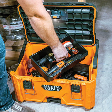Klein Tools 549031MBR MODbox Removable Tool Tray for Medium and Rolling Toolboxes, Dual Compartments