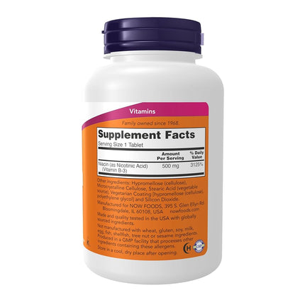 NOW Niacin Sustained Release,250 Tablets