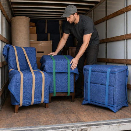 60 Pack Mover Bands – Extra Large Rubber Bands for Moving Blankets, Furniture & Appliances – Heavy-Duty Stretch Bands in 5 Sizes (25", 30", 36", 42", 46")