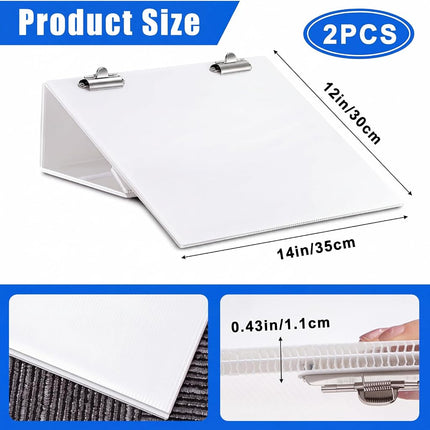 Nuanchu 2 Pcs Folding Slant Board for Writing 14 x 12 Inch Large Slanted Clipboard Adjustable Tilted Writing Board Sloped Surface to Improve Handwriting Legibility Endurance for Office Reading (White)