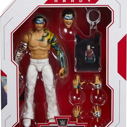WWE MATTEL WWE Ultimate Edition Jeff Hardy Action Figure, 6-inch Collectible with Interchangeable Head, Swappable Hands & Entrance Gear for Ages 8 Years Old & Up, Multicolor (HDC93)