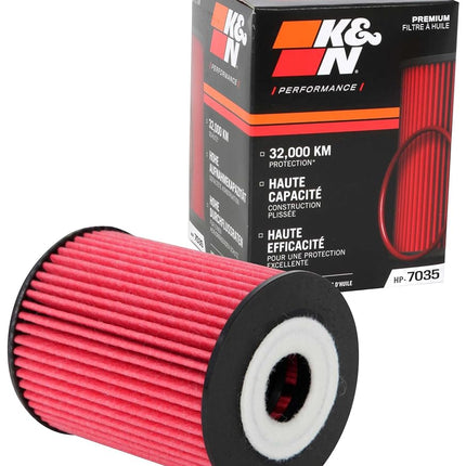 K&N Oil Filter - High Performance-Series compatible with Hyundai Geneis 5.0 2015 & Genesis Sedan 3.8 2015-2016 (HP-7035)