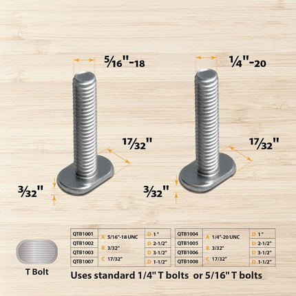 POWERTEC 71067V Double-Cut Profile Universal T-Track with Predrilled Mounting Holes, 48", 1 PK