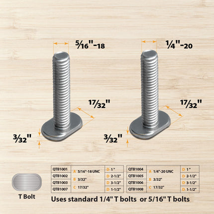 POWERTEC 71067V Double-Cut Profile Universal T-Track with Predrilled Mounting Holes, 48", 1 PK